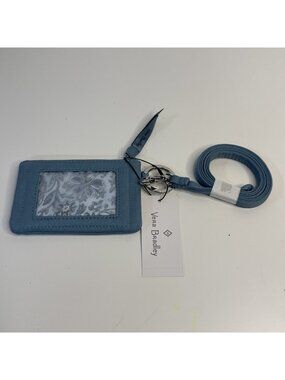 Vera Bradley Zip ID Lanyard Reef Water Blue (retiring soon) New with Tag